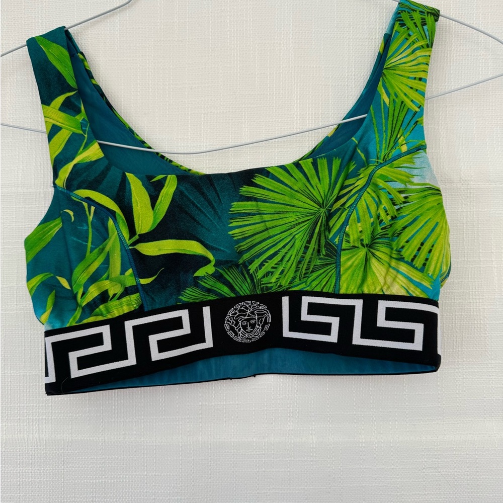 Versace jungle print sports bra